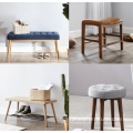 Lit de lit en bois tabouret carré ottoman